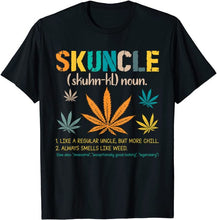 Load image into Gallery viewer, Skuncle Definition Funny Weed Pot Cannabis Stoner Uncle T-Shirt Custom 3D Printed Tops &amp; Tees Hot Sale Cotton Men T Shirts
