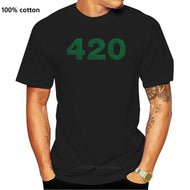 Clothing Tops 420 Green Cannabier Logo Weed Funny Minimalistic Printed Cotton MenT-Shirtmale Tees