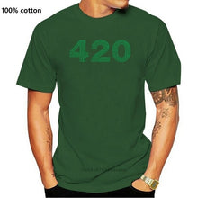 Load image into Gallery viewer, Clothing Tops 420 Green Cannabier Logo Weed Funny Minimalistic Printed Cotton MenT-Shirtmale Tees
