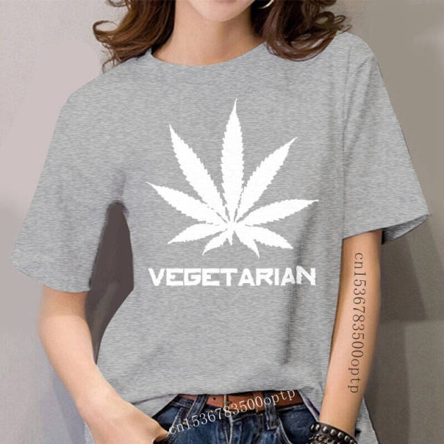 Create Tee Shirt Homme Cannabi Vegetarian S~3XL Beauty Black T Shirt Printed T-Shirt Online Shopping