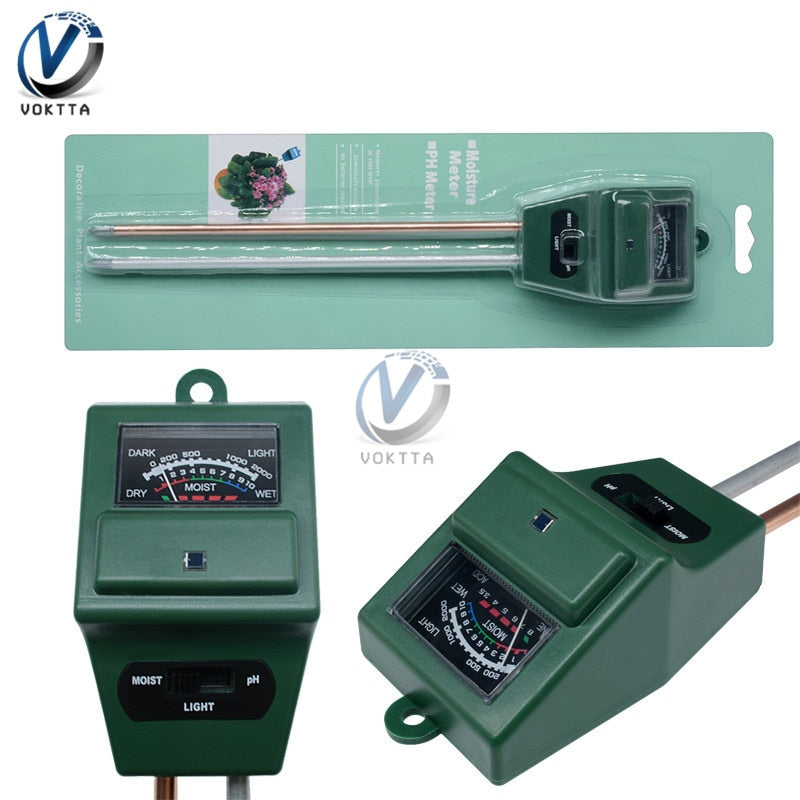 <transcy>3 in 1 Bodem Water Vocht PH Tester Bodem Detector Water Vocht Licht Test Meter Sensor voor Tuin Plant Bloem Hydrocultuur</transcy>